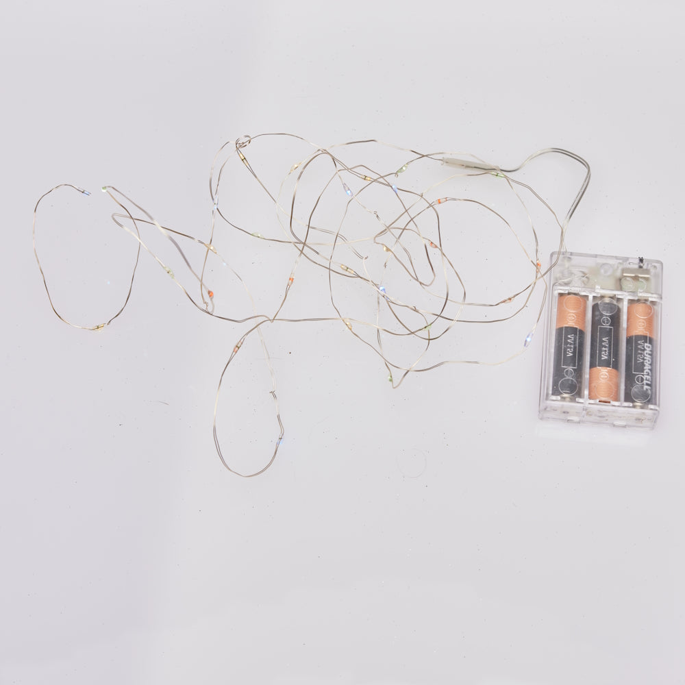 Guirlande DEL à Piles – Multicolore, 40 Lumières